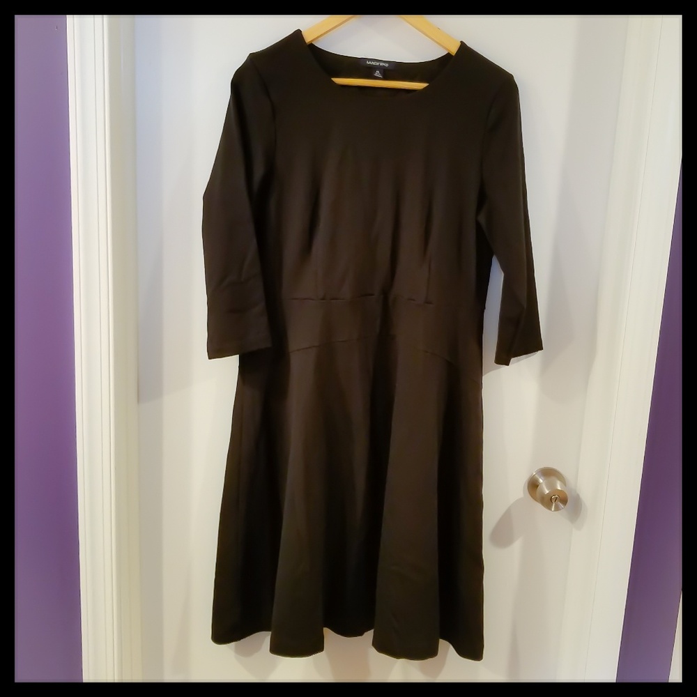 Quality Lands End 3/4 Sleeve Midi Dress